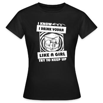 Vodka Wodka - Frauen T-Shirt - Schwarz - Vorne - AI Model Female 172 dark (172cm)