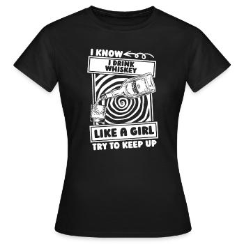Whisky Whiskey - T-shirt Femme - noir - Devant - AI Model Female 172 dark (172cm)