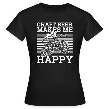 Bière artisanale Bière artisanale Houblon de bière artisanale - T-shirt Femme - noir - Devant - AI Model Female 172 dark (172cm)