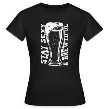 Bière artisanale Bière artisanale Bière drôle - T-shirt Femme - noir - Devant - AI Model Female 172 dark (172cm)