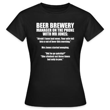 Bière artisanale Bière artisanale Bière drôle - T-shirt Femme - noir - Devant - AI Model Female 172 dark (172cm)