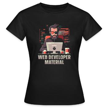 Web Entwickler Webdeveloper Cool - Frauen T-Shirt - Schwarz - Vorne - AI Model Female 172 dark (172cm)