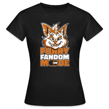 Furry Fandom Fursuits - Women's T-Shirt - black - Front - AI Model Female 172 dark (172cm)