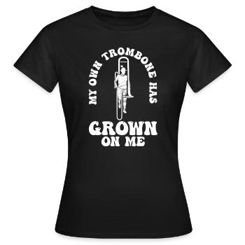 fanfare, trombone, fanfare, trombone - T-shirt Femme - noir - Devant - AI Model Female 172 dark (172cm)