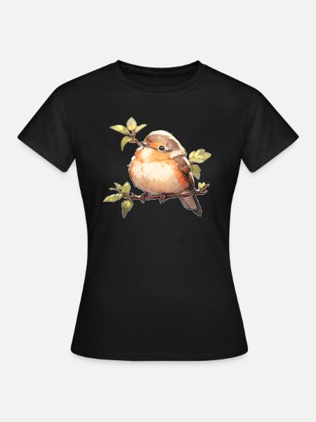 Singvogel - Frauen T-Shirt - Schwarz