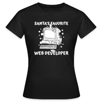 Web Developer Web Developer - Women's T-Shirt - black - Front - AI Model Female 172 dark (172cm)