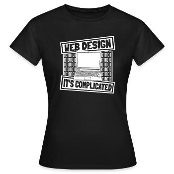 Web Developer Web Developer - Women's T-Shirt - black - Front - AI Model Female 172 dark (172cm)