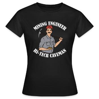 Mines d’or Mines d’or Homme des cavernes des mines d’or - T-shirt Femme - noir - Devant - AI Model Female 172 dark (172cm)
