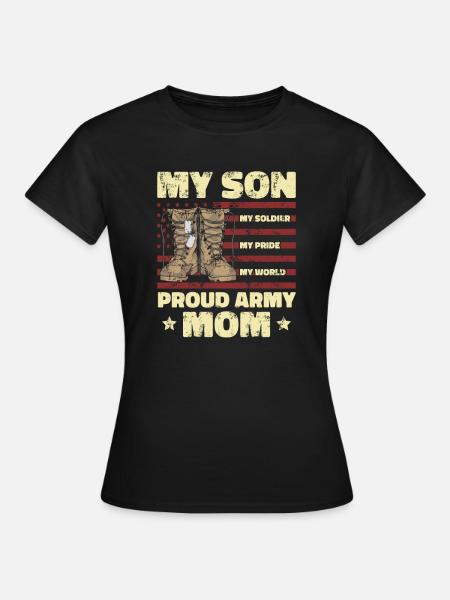 Mom Mutter Sohn - Frauen T-Shirt - Schwarz