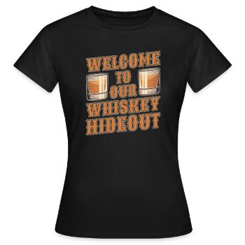 Whisky Whiskey Versteck - Frauen T-Shirt - Schwarz - Vorne - AI Model Female 172 dark (172cm)