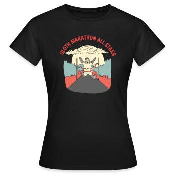 Paresseux mignon paresseux courant - T-shirt Femme - noir - Devant - AI Model Female 172 dark (172cm)