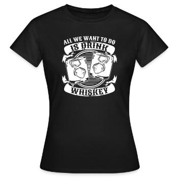 Whisky Whiskey - T-shirt Femme - noir - Devant - AI Model Female 172 dark (172cm)