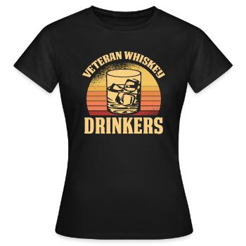 Vétéran du whisky - T-shirt Femme - noir - Devant - AI Model Female 172 dark (172cm)