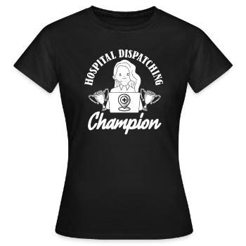 Notruf Leitstelle Einsatzzentrale - Frauen T-Shirt - Schwarz - Vorne - AI Model Female 172 dark (172cm)