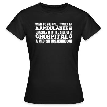 Notruf Leitstelle Einsatzzentrale - Frauen T-Shirt - Schwarz - Vorne - AI Model Female 172 dark (172cm)