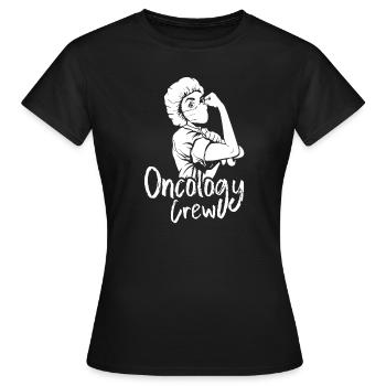 Krankenschwester Besatzung Oncology Crew - Frauen T-Shirt - Schwarz - Vorne - AI Model Female 172 dark (172cm)