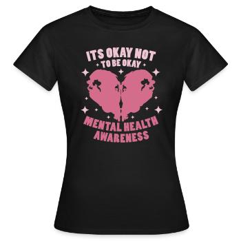 Psychologue Psychologue D’accord - T-shirt Femme - noir - Devant - AI Model Female 172 dark (172cm)