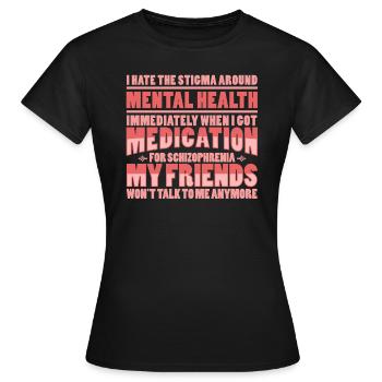 Psychologie Psychologe Medikament - Frauen T-Shirt - Schwarz - Vorne - AI Model Female 172 dark (172cm)