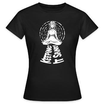 Psychology Psychologist Reasonable - Women's T-Shirt - black - Front - AI Model Female 172 dark (172cm)