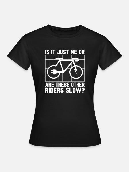 Vélo de route Cycliste E Bike - T-shirt Femme - noir