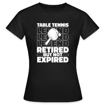 Tischtennis Pingpong Im Ruhestand - Frauen T-Shirt - Schwarz - Vorne - AI Model Female 172 dark (172cm)