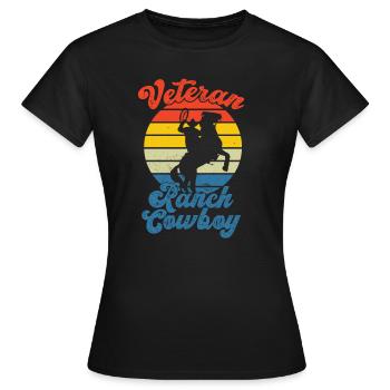 Rodeo Cowboy Ranch Cowboy - T-shirt Femme - noir - Devant - AI Model Female 172 dark (172cm)