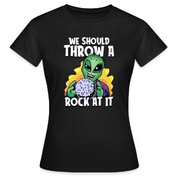 Space Space Funny Astroid Redirection - T-shirt Femme - noir - Devant - AI Model Female 172 dark (172cm)