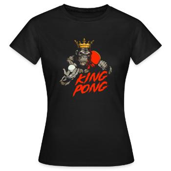 Tischtennis Pingpong Gorilla - Frauen T-Shirt - Schwarz - Vorne - AI Model Female 172 dark (172cm)