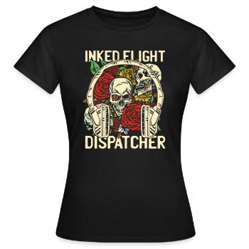 Crâne du centre de contrôle des appels d’urgence - T-shirt Femme - noir - Devant - AI Model Female 172 dark (172cm)