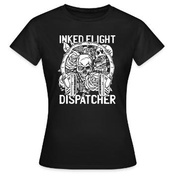 Crâne du centre de contrôle des appels d’urgence - T-shirt Femme - noir - Devant - AI Model Female 172 dark (172cm)