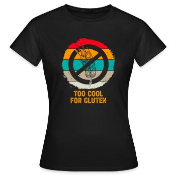 Sans gluten - T-shirt Femme - noir - Devant - AI Model Female 172 dark (172cm)