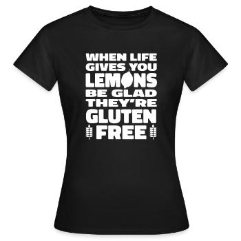 Glutenfrei Witzig - Frauen T-Shirt - Schwarz - Vorne - AI Model Female 172 dark (172cm)