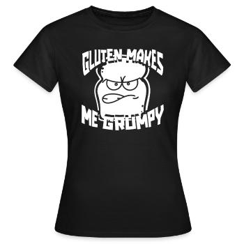 Glutenfrei Lustig - Frauen T-Shirt - Schwarz - Vorne - AI Model Female 172 dark (172cm)