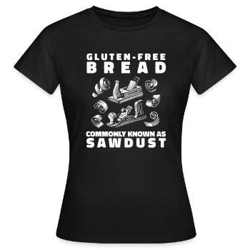 Glutenfrei Brot - Frauen T-Shirt - Schwarz - Vorne - AI Model Female 172 dark (172cm)