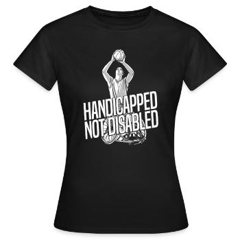 Basketball en fauteuil roulant - T-shirt Femme - noir - Devant - AI Model Female 172 dark (172cm)