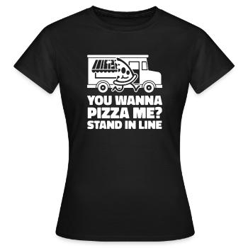 Pizza de rue - T-shirt Femme - noir - Devant - AI Model Female 172 dark (172cm)