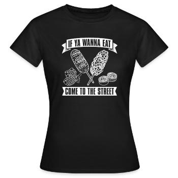 Corndog de rue - T-shirt Femme - noir - Devant - AI Model Female 172 dark (172cm)