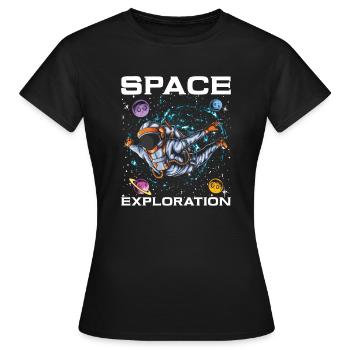 Colonisation de l’espace - T-shirt Femme - noir - Devant - AI Model Female 172 dark (172cm)