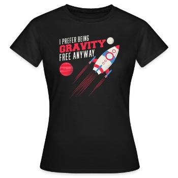 espace, espace, fusée, colonisation de l’espace - T-shirt Femme - noir - Devant - AI Model Female 172 dark (172cm)