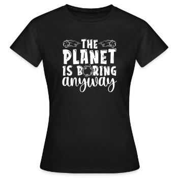 Espace Espace drôle Colonisation de l’espace - T-shirt Femme - noir - Devant - AI Model Female 172 dark (172cm)