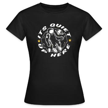 espace, espace, calme, colonisation de l’espace - T-shirt Femme - noir - Devant - AI Model Female 172 dark (172cm)