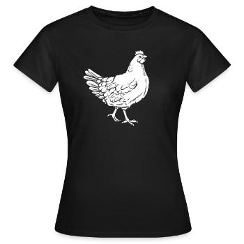 Chicken Hen - Women's T-Shirt - black - Front - AI Model Female 172 dark (172cm)