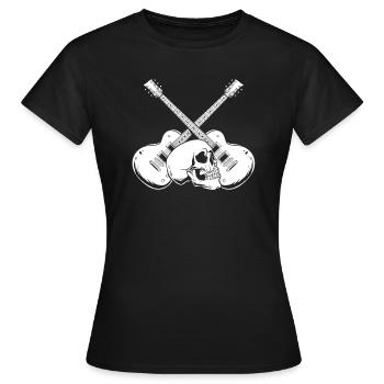 Guitare électrique Guitare électrique Skull - T-shirt Femme - noir - Devant - AI Model Female 172 dark (172cm)