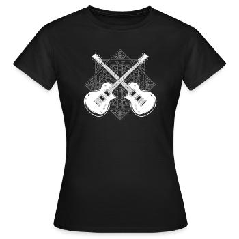 Guitare électrique Motif de guitare électrique - T-shirt Femme - noir - Devant - AI Model Female 172 dark (172cm)