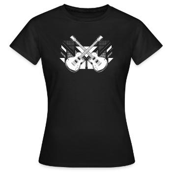 Guitare Electrique Guitare Electrique Vintage - T-shirt Femme - noir - Devant - AI Model Female 172 dark (172cm)