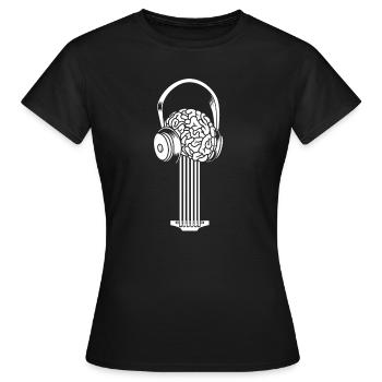 Guitare électrique Casque de guitare électrique - T-shirt Femme - noir - Devant - AI Model Female 172 dark (172cm)