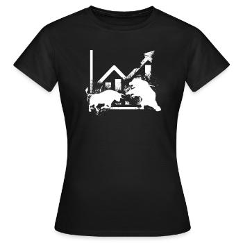 Day Trading Day Trader - T-shirt Femme - noir - Devant - AI Model Female 172 dark (172cm)