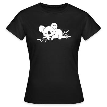 Koalabär Zweig - Frauen T-Shirt - Schwarz - Vorne - AI Model Female 172 dark (172cm)