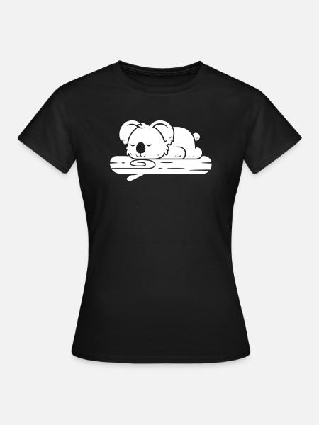 Koalabär Zweig - Frauen T-Shirt - Schwarz