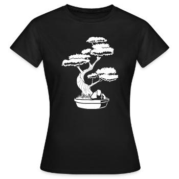 Bonsaï - T-shirt Femme - noir - Devant - AI Model Female 172 dark (172cm)
